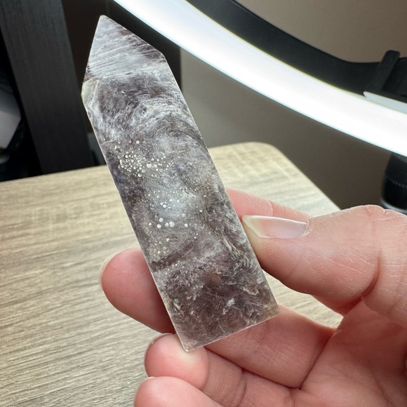 Purple Mica Crystal Tower Point - Picture 1 of 1